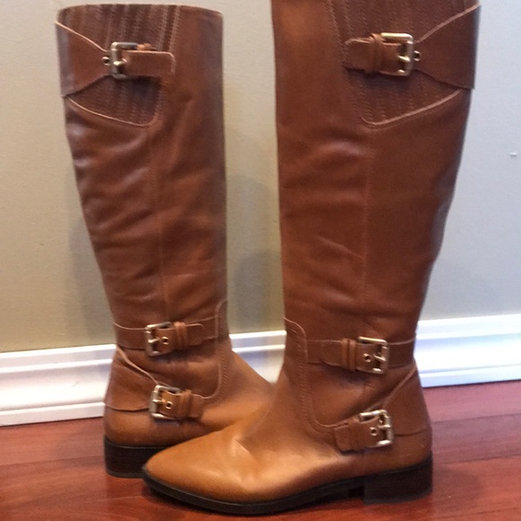 Michael Kors tan leather riding boots - Picture 4 of 8